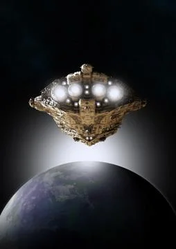 Sunrise in Space Stock Illustration