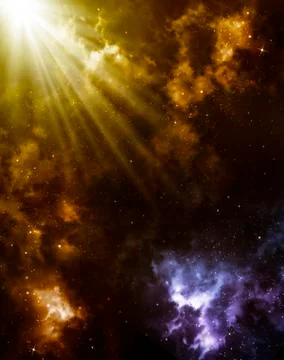 Sunrise in space Stock Illustration