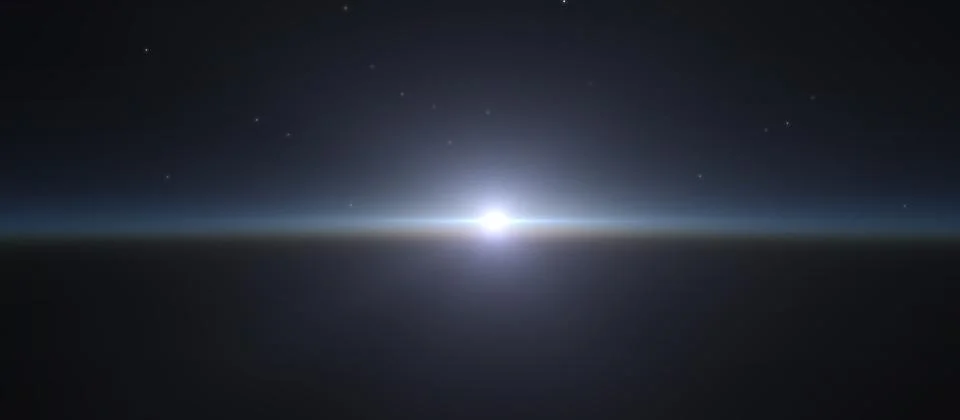 Sunrise from space Stock Illustration