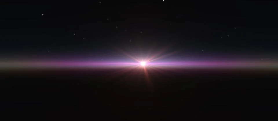 Sunrise from space Stock Illustration