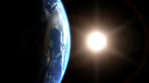 Sunrise in Space (vertical) Stock Footage 981049