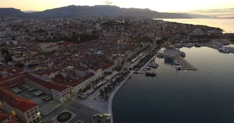 Sunrise Split and Adriatic Sea Stock Footage 118322377