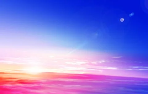Sunrise in a stratosphere Stock Photos