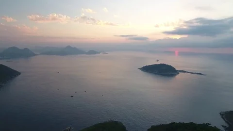 Sunrise on the Sugar Loaf. Stock Footage 81139310