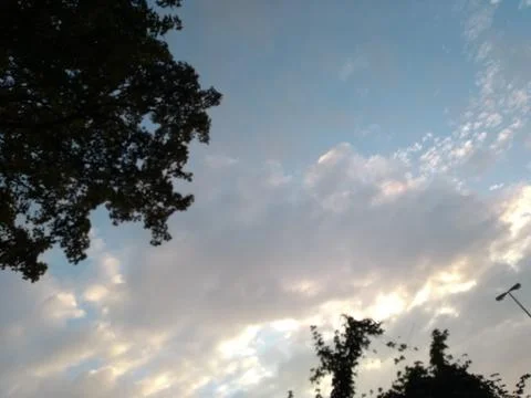 Sunrise summer cloudscape Stock Photos