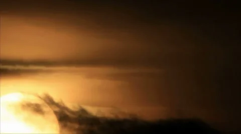 Sunrise sun in black clouds Stock Footage 65499177