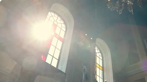 Sunrise Sun Looking out Through Window Stock Footage 195207461