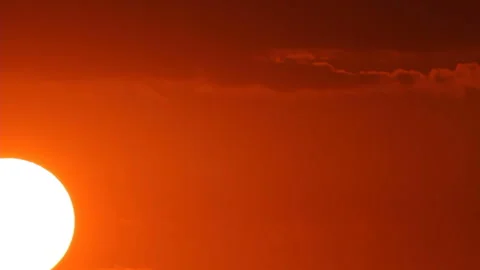 Sunrise sun move into the clouds Stock Footage 89998027