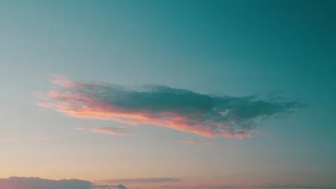 Sunrise Sundown Natural Background. Extra Large Panoramic View. Pink Clouds Lit Stock Photos