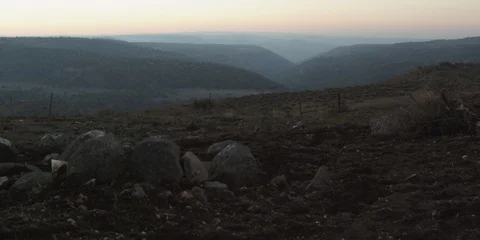 From sunrise to sunset beyond the mountains Stock Footage 112953725