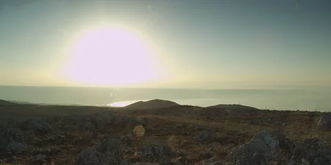 From sunrise to sunset beyond the mountains Stock Footage 112956851