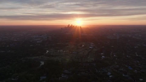 Sunrise Sunset over Downtown and uptown Houston from Drone 스톡 동영상 246700339
