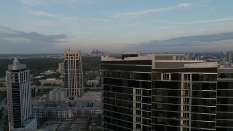 Sunrise Sunset over Downtown and uptown Houston from Drone 스톡 동영상 246700658