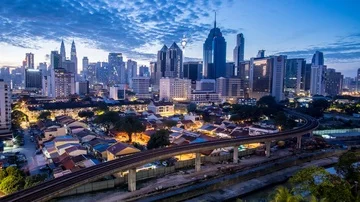 SUNRISE SUNWAY PUTRA PANNING LEFT Stockbeeldmateriaal 85969947