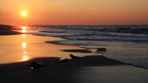 Sunrise Surf Seamless Loop Stock Footage