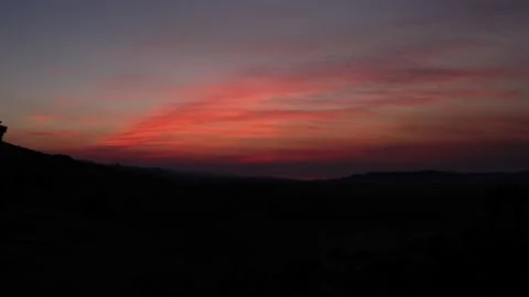 Sunrise at the Sutro Tunnel Ghost Town Stock Footage 201181545