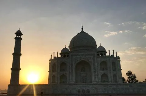 Sunrise at Taj Mahal Stock Photos