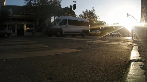 Sunrise on Tehran streets Stock Footage 88920974