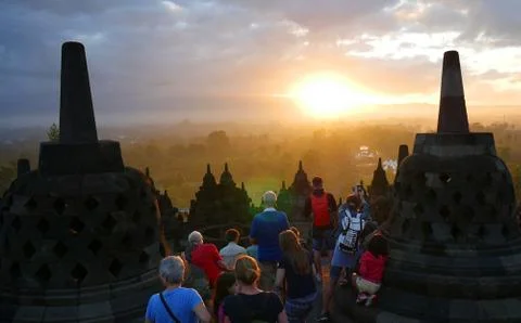 Sunrise temple Stock Photos