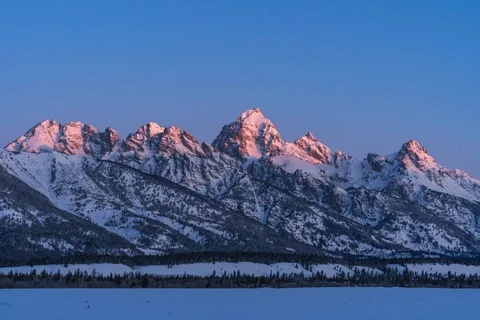 Sunrise on Tetons Stock-Footage 129969121