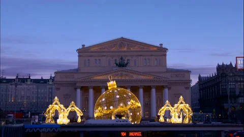 Sunrise on Theater Square Stock Footage 151412297