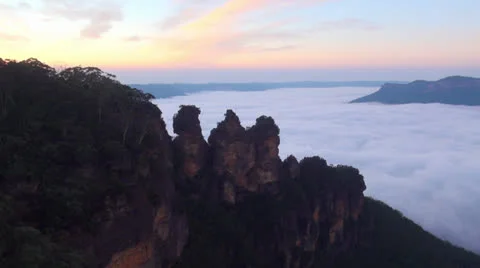 Sunrise Three sisters Stock Footage 26208358