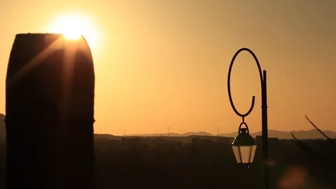 Sunrise through exotic architecture, timelapse 스톡 동영상 105222674