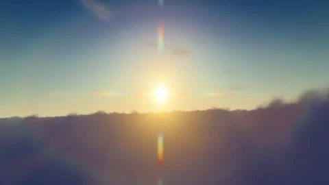 Sunrise time-lapse and cloud cover over sea of clouds Stock Footage 265143552