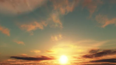 Sunrise Time Lapse Animation Stock Footage