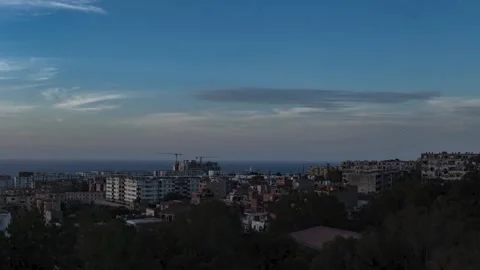 SUNRISE TIME LAPSE FOR CLOUDS AND CITY IN ALGIERS Stock Footage 131340710