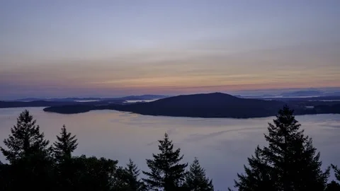 Sunrise Time Lapse Malahat Viewpoint 4k Stock Footage 157128903