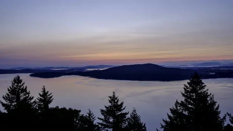 Sunrise Time Lapse Malahat Viewpoint 8k Stock Footage 157181659