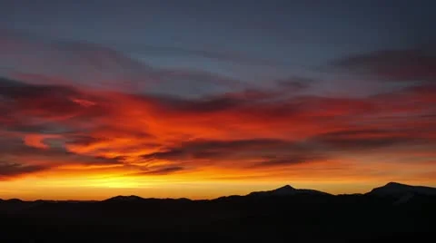 Sunrise time lapse in mountains Stock Footage 21090276