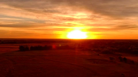 Sunrise time-lapse over cattle country Stock Footage 254835805
