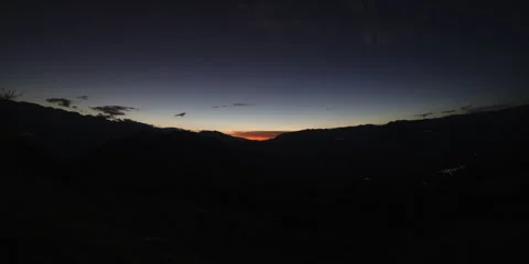 Sunrise time lapse over hills Stock Footage 46377579