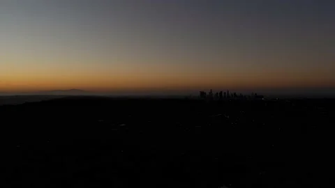 Sunrise time lapse over Los Angeles Stock Footage 233564611