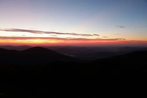Sunrise Time lapse over Mountain Range Stock Footage 142836473