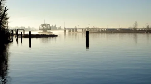 Sunrise Time Lapse over the river Stock Footage 47221182