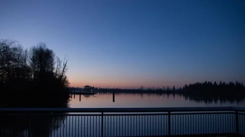 Sunrise Time Lapse over the river Stock Footage 47224569