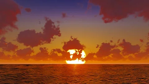 Sunrise time lapse on the sea surface Stock-Footage 288179870