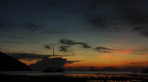Sunrise Time Lapse with Tide Rolling In Stock Footage 56930313