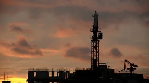 Sunrise Time Lapse With Under Construction Building In Fore Ground 動画素材 10333541