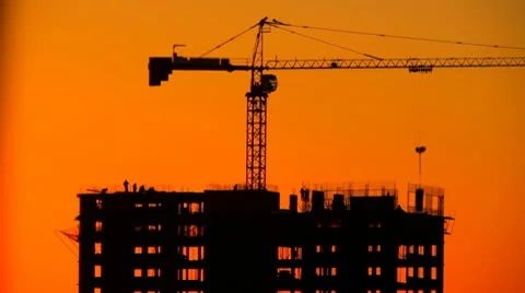 Sunrise Time Lapse With Under Construction Building In Fore Ground Stockbeeldmateriaal 10709261