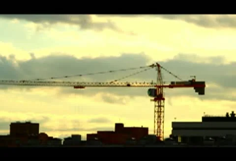 Sunrise Time Lapse With Under Construction Building In Fore Ground Stock Footage 12174687