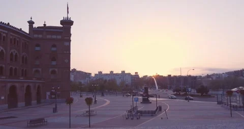 Sunrise Timelaps Spain Madrid Stock Footage
