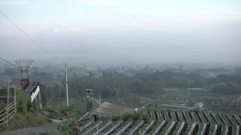 Sunrise Timelapse in The Agricultural Area Stock Footage 243798780