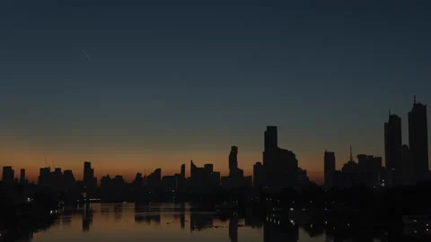 Sunrise timelapse of Bangkok downtown. Stock Footage 167396053