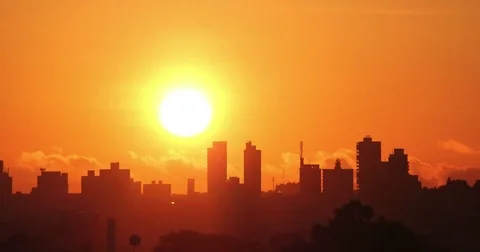 Sunrise Timelapse, City Stock Footage 75492984