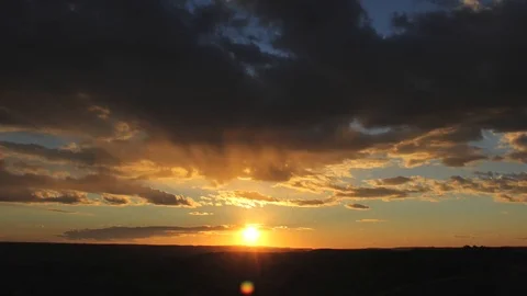 Sunrise timelapse cloud highlights -sun rays Stock Footage 104767955