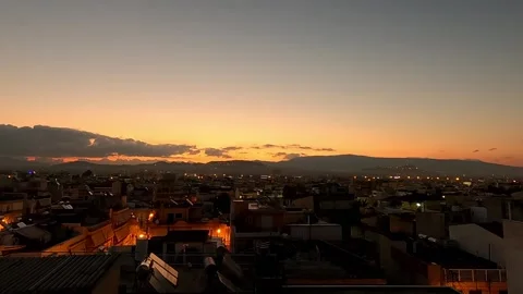 Sunrise timelapse. Clouds passing through the black sky Stock Footage 163373847
